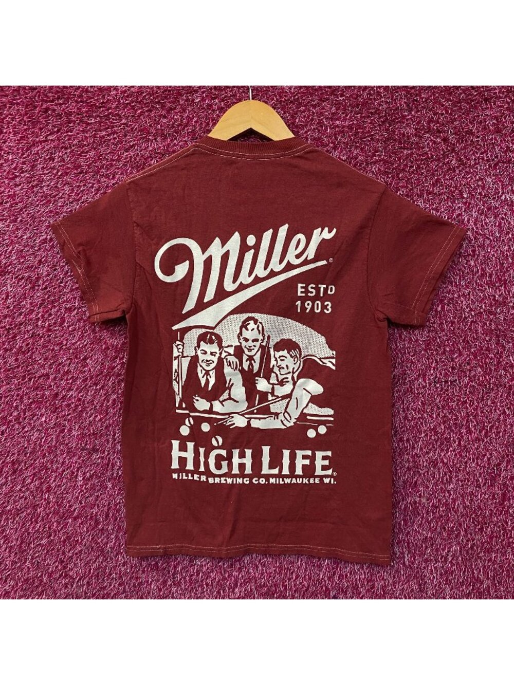 Miller High Life Pool Table Tshirt size Small
